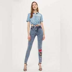 Women's Guess Originals Patch Skinny Jeans size 6 New